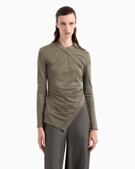 A|x Armani Exchange Cupro Jersey Jumper