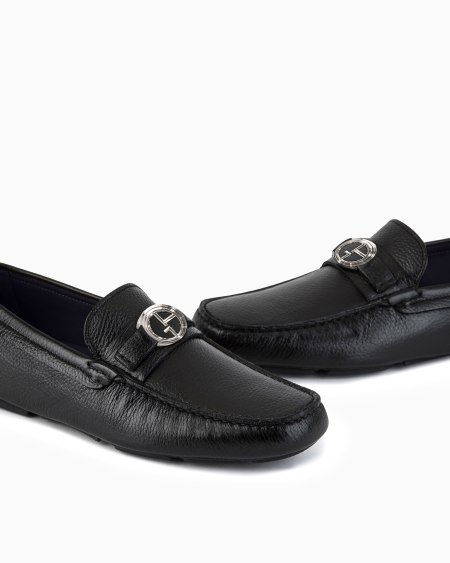 A|x Armani Exchange Deerskin Loafers