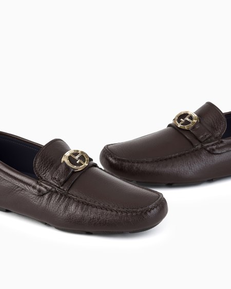 A|x Armani Exchange Deerskin Loafers