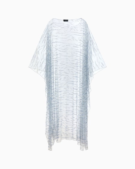 a|x armani exchange Embroidered tulle cape