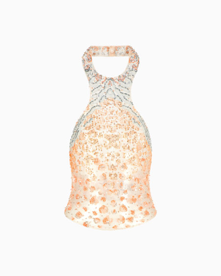 a|x armani exchange Embroidered tulle top