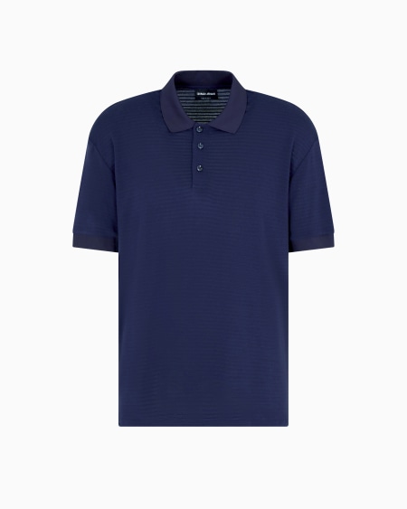a|x armani exchange Embroidered viscose polo shirt