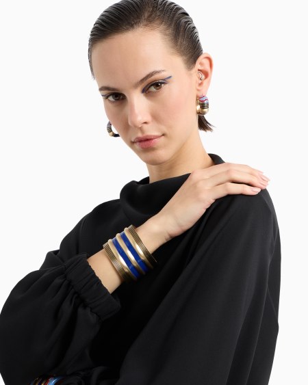 A|x Armani Exchange Enamelled Metal Bangle