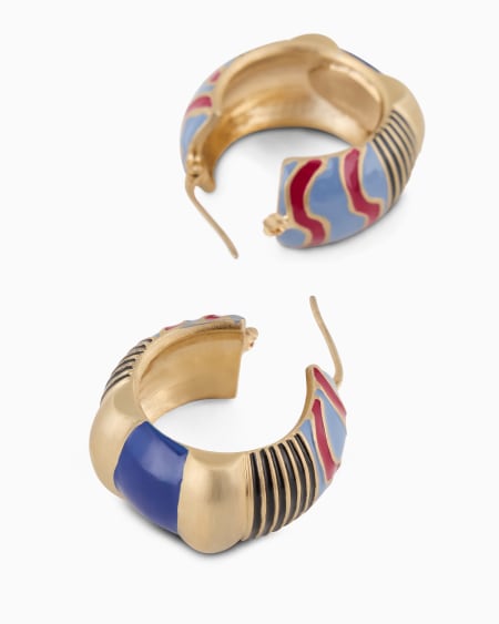 A|x Armani Exchange Enamelled Metal Earrings