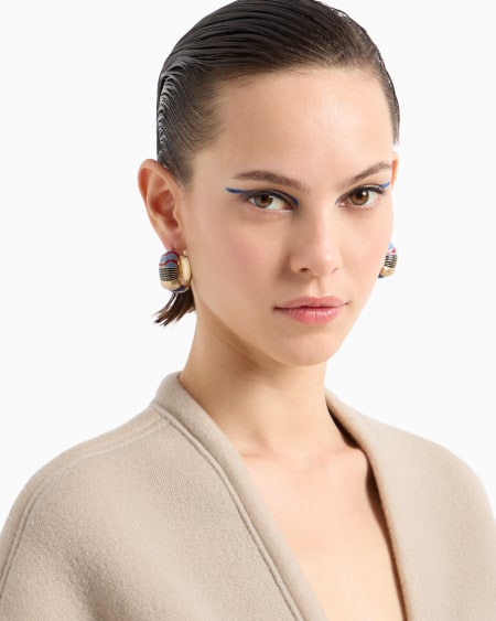 A|x Armani Exchange Enamelled Metal Earrings