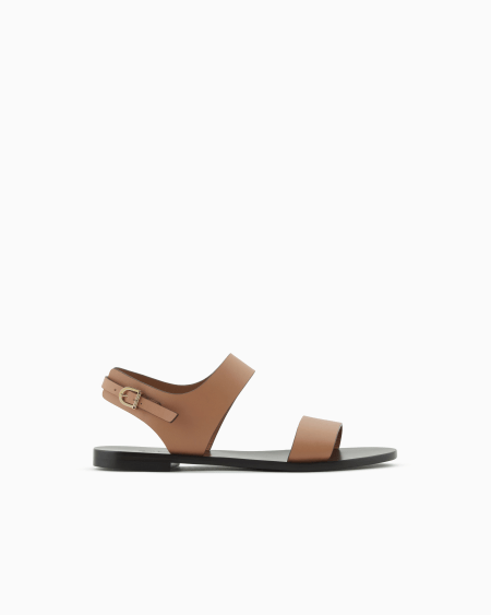a|x armani exchange Flat leather sandals