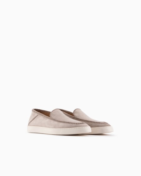 A|x Armani Exchange Galleria 3 Suede Slip-ons