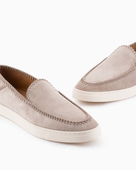 A|x Armani Exchange Galleria 3 Suede Slip-ons
