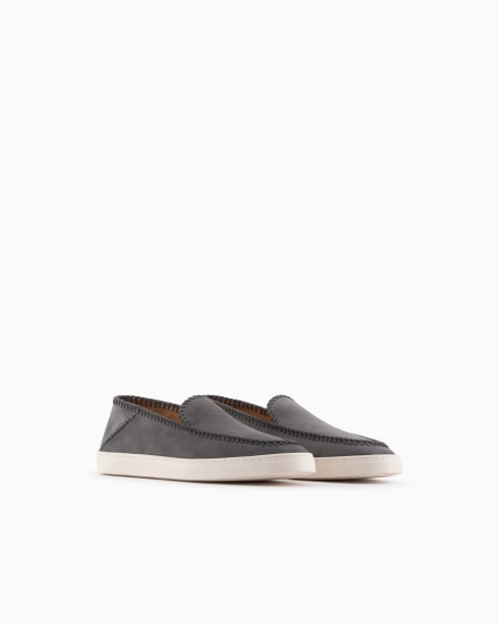 A|x Armani Exchange Galleria 3 Suede Slip-ons