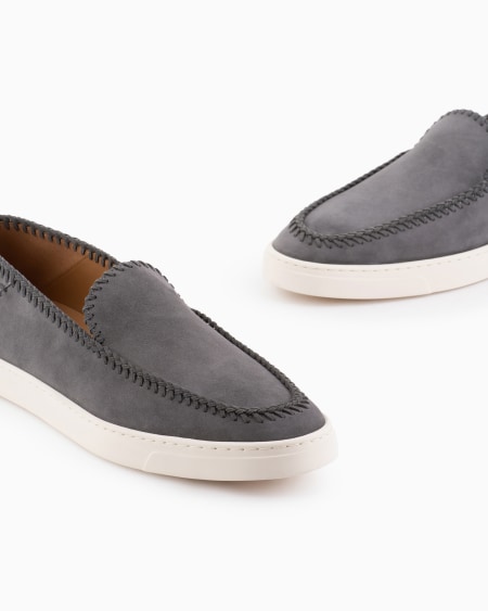 A|x Armani Exchange Galleria 3 Suede Slip-ons