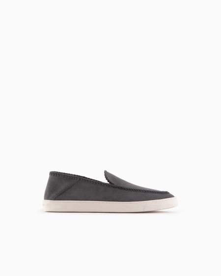 a|x armani exchange Galleria 3 suede slip-ons
