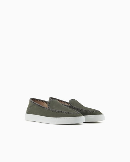 A|x Armani Exchange Galleria 3 Suede Slip-ons