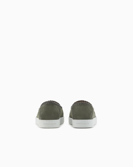 A|x Armani Exchange Galleria 3 Suede Slip-ons
