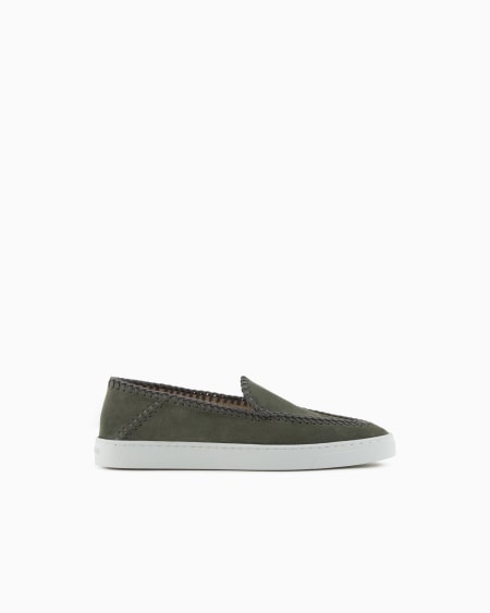a|x armani exchange Galleria 3 suede slip-ons