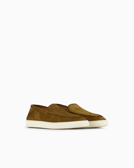 A|x Armani Exchange Galleria 3 Suede Slip-ons