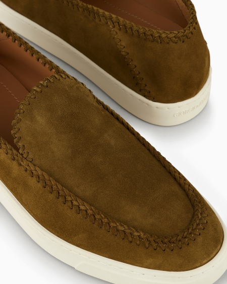 A|x Armani Exchange Galleria 3 Suede Slip-ons