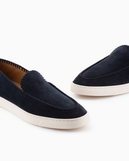 A|x Armani Exchange Galleria 3 Suede Slip-ons