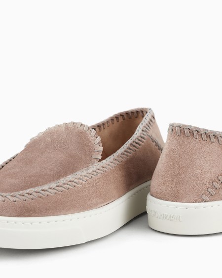 A|x Armani Exchange Galleria 3 Suede Slip-ons