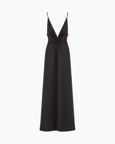 a|x armani exchange Glitter silk satin long dress