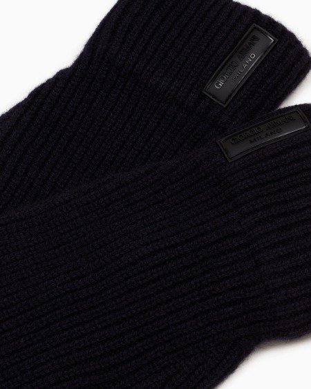 A|x Armani Exchange Gloves In Pure Cashmere Knit