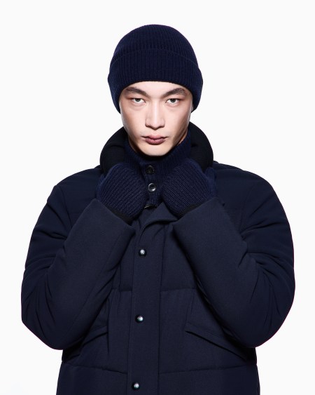 A|x Armani Exchange Gloves In Pure Cashmere Knit