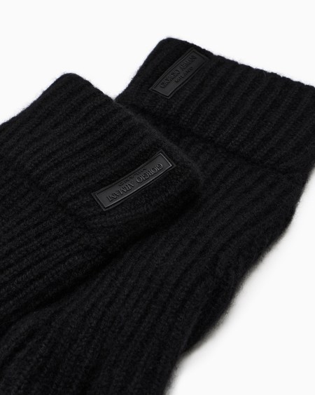 A|x Armani Exchange Gloves In Pure Cashmere Knit