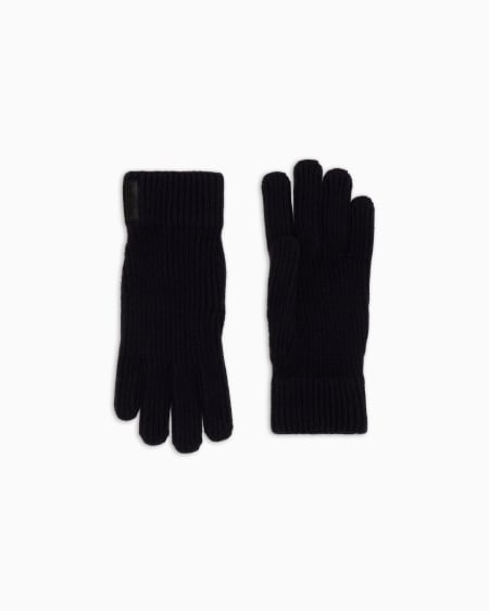 a|x armani exchange Gloves in pure cashmere knit