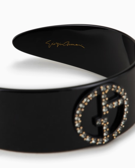 A|x Armani Exchange Headband With Crystal Logo