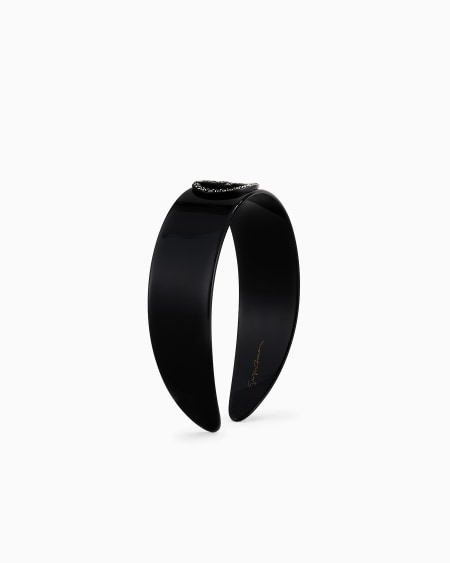 a|x armani exchange Headband with crystal logo