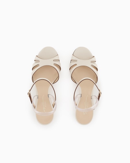 A|x Armani Exchange Heeled Nappa-leather Sandals