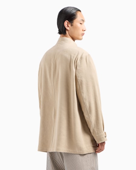 A|x Armani Exchange Hemp And Cotton Pea Coat