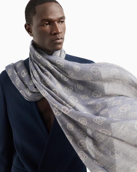 A|x Armani Exchange Jacquard Cashmere Stole