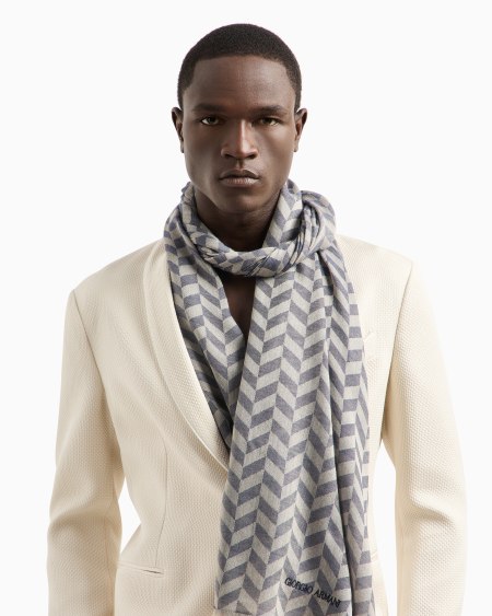 A|x Armani Exchange Jacquard Cashmere Stole