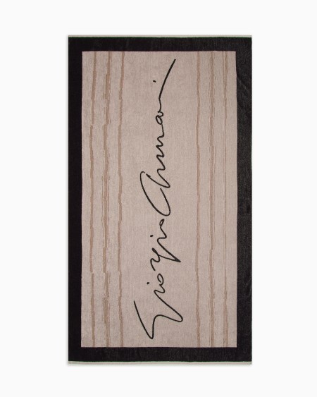 a|x armani exchange Jacquard cotton beach towel
