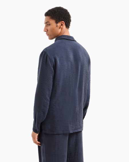 A|x Armani Exchange Jacquard Cupro Polo Shirt