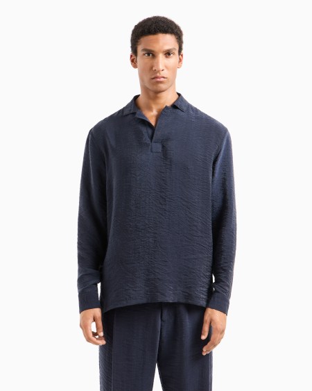 A|x Armani Exchange Jacquard Cupro Polo Shirt