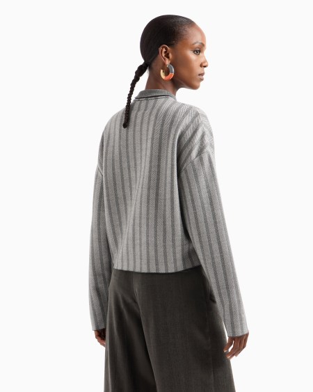 A|x Armani Exchange Jacquard Knit Short Jacket