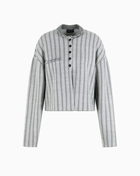 a|x armani exchange Jacquard knit short jacket