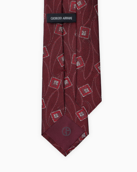 A|x Armani Exchange Jacquard Silk Tie