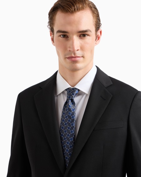 A|x Armani Exchange Jacquard Silk Tie