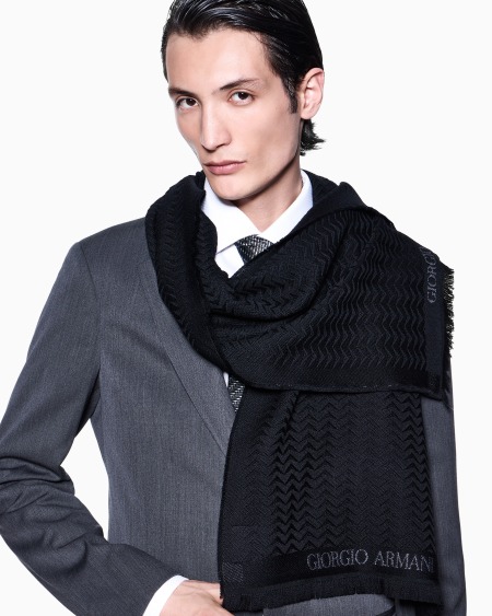 A|x Armani Exchange Jacquard Virgin-wool Scarf