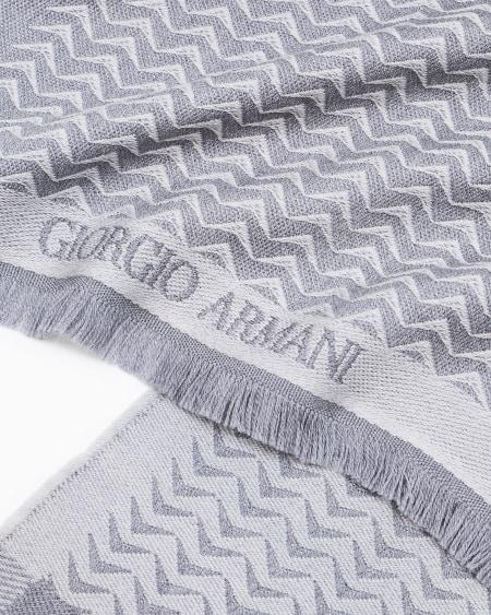 A|x Armani Exchange Jacquard Virgin-wool Scarf