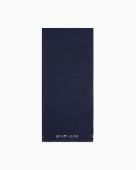 a|x armani exchange Jacquard virgin-wool scarf
