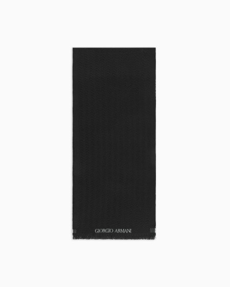 a|x armani exchange Jacquard virgin-wool scarf