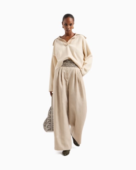 A|x Armani Exchange Knit And Silk Polo Shirt