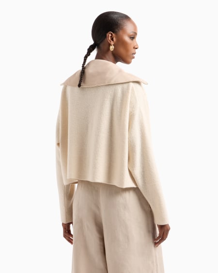 A|x Armani Exchange Knit And Silk Polo Shirt