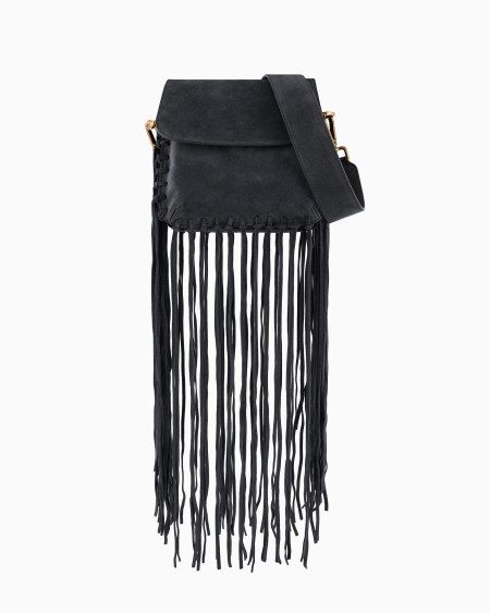a|x armani exchange La Prima fringed suede bag