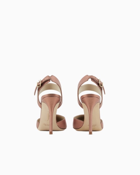 A|x Armani Exchange Lamé Leather Court Shoes