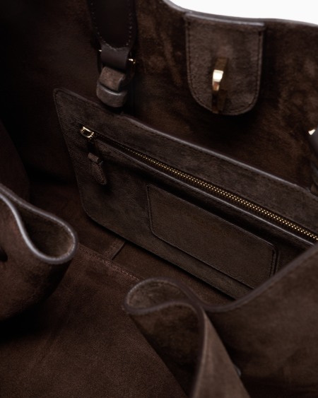 A|x Armani Exchange Large Suede Tote Bag