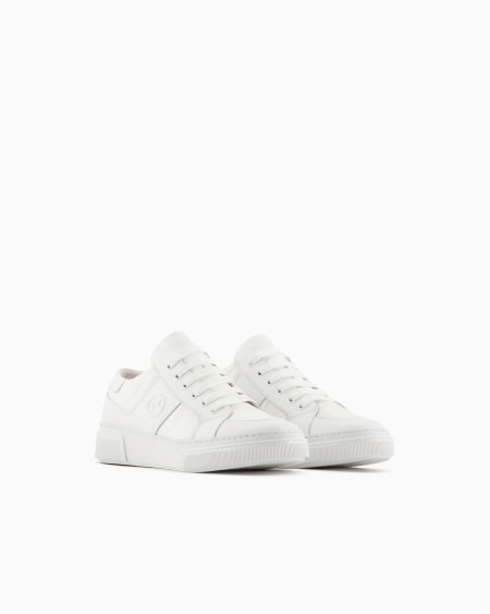 A|x Armani Exchange Leather And Fabric Sneakers